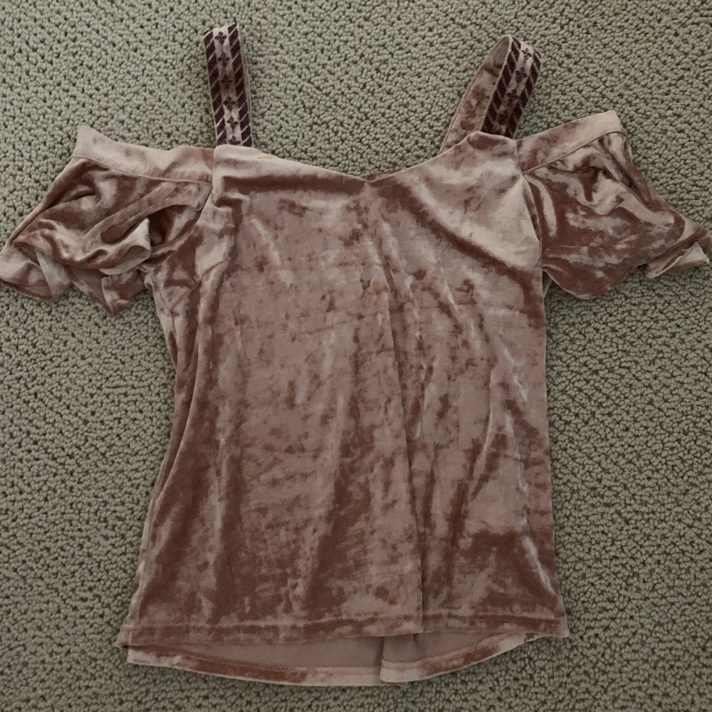 Velvet off the shoulder top